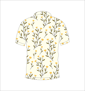 Polo pour homme à imprimé botanique, manches courtes, décontracté, été, golf, léger, col classique, chemise tendance - Product Image 5