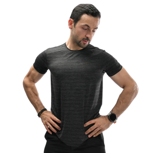 Custom <b>Black</b> Men's <b>Compression</b> <b>Shirt</b> Quick Dry Gym Workout Running Fitness Athletic Short Sleeve Performance Tee - Product Image 3