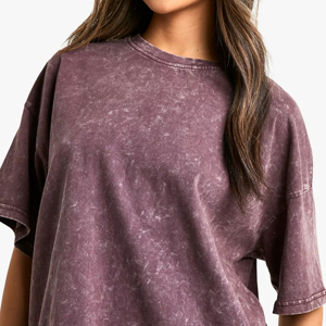 Camiseta Casual Personalizada para Mujer, Estilo Urbano, de Alta Calidad, Poliéster/Algodón, Transpirable, Antiarrugas, Cuello Redondo, Logotipo Bordado, Color Sólido - Product Image 5