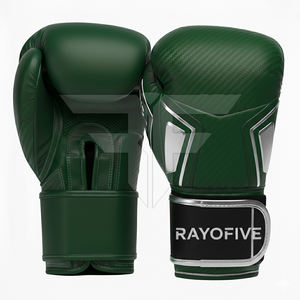 Gants de boxe professionnels en cuir PU pour l'entraînement, fabriqués sur mesure, avec fermeture auto-agrippante et évacuation de l'humidité - Product Image 3
