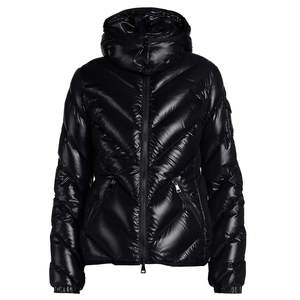 Veste matelassée noire brillante personnalisée OEM Monclerring, doudoune de luxe pour homme en duvet d'oie, manteau d'hiver haute performance à marque privée - Product Image 1