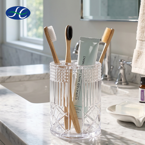 Ensemble d'accessoires de salle de bain en acrylique de style européen, lot de quatre pièces, porte-gobelet Kate, porte-brosse à dents - Product Image 2