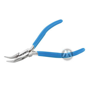 Nouvelle pince à nez à chaîne en acier métallique Durable avec ressorts à double lame longues mâchoires dentelées solides pour outils et équipement de bijoux - Product Image 3