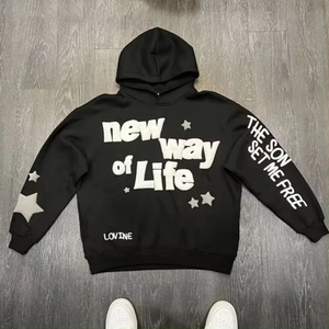 Sweat-shirt à capuche en molleton 100 % coton OEM, personnalisable avec logo, pour l'hiver, style streetwear, pull épais 100 % coton - Product Image 1