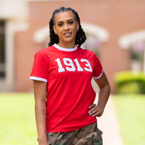 T-shirt Femme Lettre Delta Grecque Nouvelle Arrivée 100% Coton Doux Respirant Tenue de Sororité Vêtements Personnalisés OEM T-shirts Femme - Product Image 1