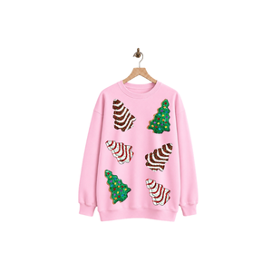 Sudadera de mujer rosa de manga larga con lentejuelas, diseño Cascanueces, cuello redondo, jersey para otoño/invierno, venta al por mayor, conjunto de sudaderas para mujer - Product Image 2