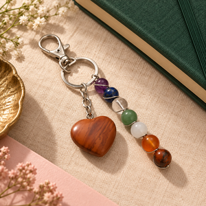 Llavero de cristal de amatista Soulwise con colgante de mosquetón de madera y cuentas para boda, estilo portátil - Product Image 6