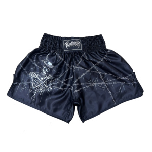 Pantalones Cortos de Entrenamiento de Muay Thai para Hombre de Alta Calidad, Parte Delantera de Satén de Seda, 100% Poliéster, Ecológicos, Transpirables, de Secado Rápido y Ligeros - Product Image 6
