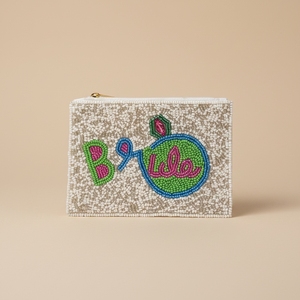 Pochette élégante perlée, légère et faite à la main, avec fermeture éclair, pour femme, idéale pour les mariages et événements. - Product Image 2