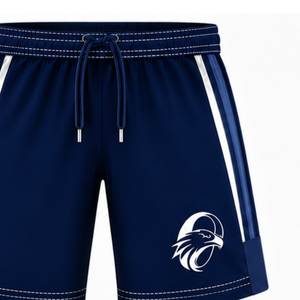 Navy Blue <b>White</b> Rugby <b>Shorts</b> Team Uniform Breathable Lightweight Custom Training Sportswear Athletic Performance <b>Shorts</b> - Product Image 3