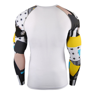 Cody Luna <b>Men</b> Full Sleeve Rash Guard <b>Black</b> Heat-Transfer Print Quick Dry Anti-Bacterial Eco-Friendly Anti-UV Breathable - Product Image 3
