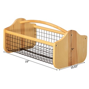Panier de récolte en bois adapté à la collecte de fruits et légumes, au stockage de la récolte du jardin et à la décoration de la ferme et de la maison - Product Image 3