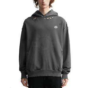 Sweats à capuche premium effet vieilli pour hommes – Style streetwear délavé et confortable - Product Image 5