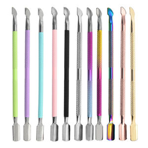 High Quality Stainless Steel Nail Pusher Cuticle Set Scissors+Pusher+Nipper Clipper Dead Skin Manicure Set for Fingers Silver - Product Image 2