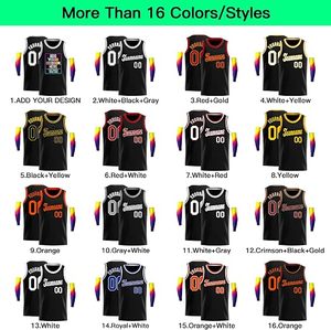 เสื้อบาสเก็ตบอลแบบกลับด้านได้ ดีไซน์ใหม่ตามสั่ง สำหรับผู้ชายและเยาวชน แบบซับลิเมชั่น คอวี ระบายเหงื่อได้ดี ชุดทีมพร้อมหมายเลขและชื่อ - Product Image 3