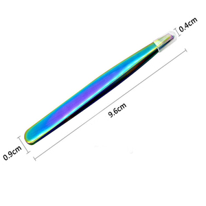 1pc Silver Eyebrow Tweezer Flat Tip Eyelash Extension Tweezers Stainless Steel Brow Hair Remove Trimming Clips Makeup Tools - Product Image 6