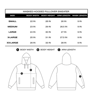 เสื้อฮู้ดดี้แบบมีหน้ากากขนาดใหญ่พิเศษ สไตล์สตรีทแวร์ ยูนิเซ็กซ์  พร้อมโลโก้แบรนด์ตามสั่ง - Product Image 6