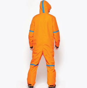 <b>Men</b> Orange Waterproof Ski <b>Jumpsuit</b> Hooded Zipper Closure Synthetic Insulated Snow Wear Adult - Product Image 5