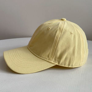 Gorra de Béisbol de Algodón de Primera Calidad en Color Amarillo Claro, Personalizable con Logotipo, para Hombre y Mujer, Ajustable - Product Image 1