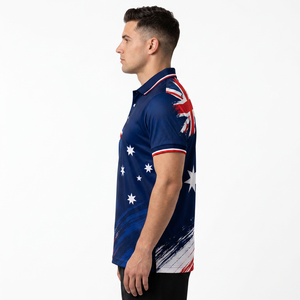 Camiseta Personalizada Unisex con Estampado de la Bandera Australiana, Manga Corta, Secado Rápido, Transpirable, Estilo Urbano, Corte Regular, Transferencia Térmica - Product Image 6