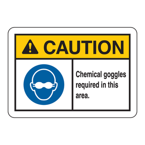 Señal de Seguridad: Se Requieren Gafas Protectoras para Productos Químicos en Áreas de Manipulación de Químicos - Product Image 2