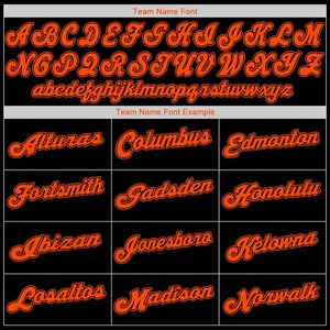 Maillot de softball personnalisé noir et orange pour femme – Respirant, anti-humidité, tenue de sport d'équipe, uniformes de jeu athlétiques en gros - Product Image 3
