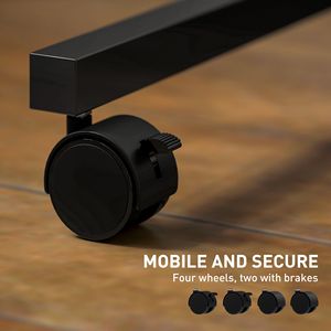 Scrivania Regolabile Marrone per Home Office con Piano Inclinabile, Prese di Corrente e Ripiano per Computer - Product Image 6