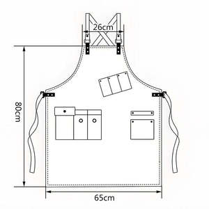 PU <b>Leather</b> <b>Apron</b> Waterproof Barber Hair Cutting <b>Apron</b> - Product Image 6
