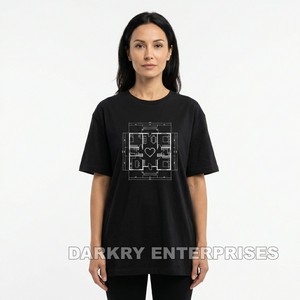 Camiseta para mujer color taupe, con gráfico de cielo y diseño de llave, al por mayor, de algodón, para dama, OEM, ropa artística, de fábrica 2026 - Product Image 5