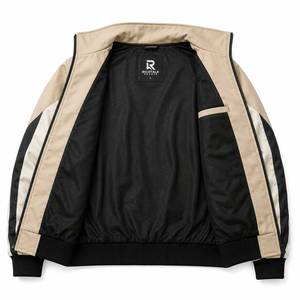 Unisex Letterman Color Blocking <b>Racer</b> <b>Jacket</b> Front Stand Collar Covered Button Breathable Eco-Friendly Quick Dry Polyester - Product Image 4