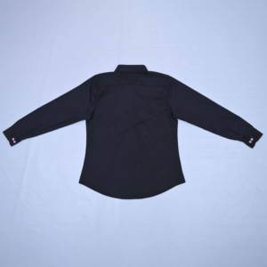 Polo de rugby bleu de qualité supérieure avec logo personnalisé, fabrication sur mesure, boutons sur le devant et broderie, chemise pour femme - Product Image 2