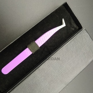 Pinzas Rusas en Forma de L para Extensión de Pestañas, Acero Inoxidable Japonés, Profesionales, Duraderas, con Punta de Fibra, Pinzas para Volumen de Pestañas - Product Image 4