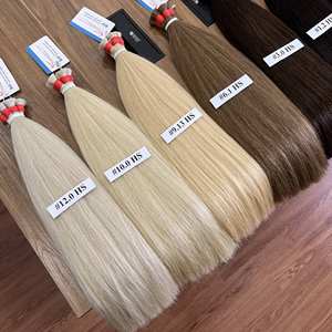 Cheveux vierges vietnamiens Remy en vrac Thanh Straight, couleur naturelle, soyeux, double trame machine, 100g, extensions, cuticules alignées - Product Image 3