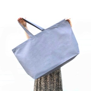 Plain Dyed Printed Cotton Canvas Tote Bag Eco Friendly Washable Adjustable Large Capacity Beige Woven Style Water Resistant - Product Image 6