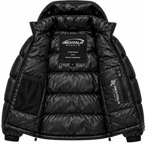 New Style <b>Men</b> Puffer Jacket Front Stand Collar Winter Soft Warm Fabric Comfortable Durable Material Breathable Eco-Friendly - Product Image 4