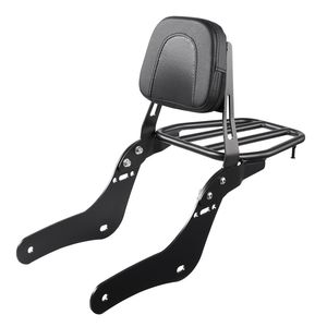 For Honda Rebel CMX 1100 2021-2022 Compatible Motorcycle Sissy Bar Luggage Rack 18-Inch Height Removable Passenger <b>Backrest</b> - Product Image 1