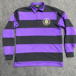 Camiseta de Rugby Personalizada de Manga Larga a Rayas, Jersey 100% Algodón Transpirable - Product Image 1