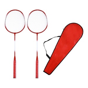 ไม้แบดมินตันสีแดงพร้อมตาข่ายเชือกสีขาวสำหรับเล่นในร่มและกลางแจ้ง - Product Image 5
