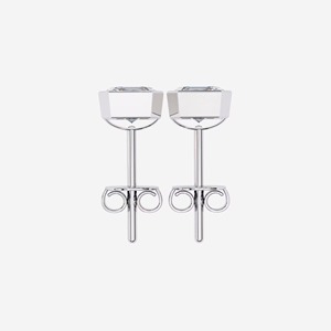 Pendientes de Diamante Cultivado en Laboratorio con Corte Asscher de 1 Quilate, Oro Rosa de 14K, Engaste de Bisel Cuadrado, Joyería Nupcial Minimalista IGI - Product Image 2