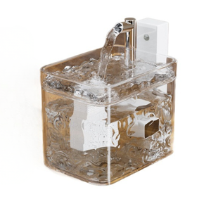 Fontaine à eau sans fil pour chat, fonctionne sur piles, détecteur de mouvement, 1,5 L, distributeur d'eau transparent pour animaux de compagnie, pompe silencieuse, automatique pour chats et chiens - Product Image 1