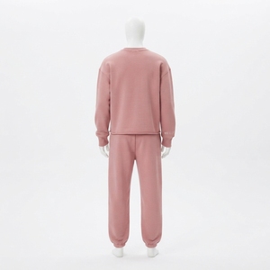 <b>Men</b> Dusty Pink Crewneck Sweatshirt Jogger <b>Pants</b> Set Matching Two Piece Casual Streetwear Tracksuit <b>Loungewear</b> - Product Image 4