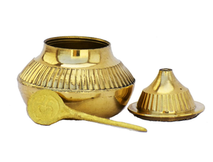 Caja de Latón Hecha a Mano para Kumkum y Sindoor con Aplicador, Accesorio de Maquillaje de Vermelio para Mujeres, Regalos de Boda, Pooja Ritual - Product Image 4