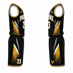 Ensemble Maillot et Short de Basketball OEM Personnalisable avec Logo Impression par Sublimation Tenue Athlétique Séchage Rapide Respirante pour Équipes - Product Image 4