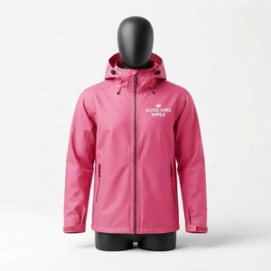 Custom Breathable Sporty Winter <b>Men's</b> <b>Waterproof</b> Windproof Hooded <b>Packable</b> Outdoor Rain <b>Jacket</b> Shell - Product Image 1