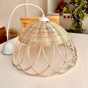 Lampes suspendues écologiques en rotin pour chambres de bébé, abat-jour de différents designs - Product Image 1