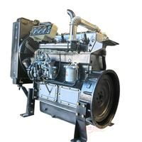 Mesin Diesel 4 Silinder 3600RPM Kecepatan Tinggi, Mesin Industri Berpendingin Air 3000RPM untuk Pompa Drainase Kota 4102 30KW 2400RPM