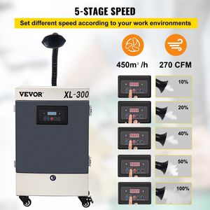 Estrattore di Fumi per Saldatura 330W 270 CFM con Telecomando Wireless, 6 Filtri, 5 Velocità, Assorbitore di Fumo per Saldatura - Product Image 4