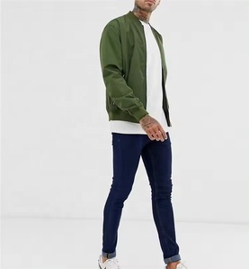 High Quality Customized Breathable <b>Men's</b> Bomber <b>Jacket</b> Custom Logo <b>Long</b> Sleeve Zip Up <b>Men's</b> Bomber <b>Jacket</b> - Product Image 4