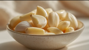 Canned Brine-Preserved Peeled Garlic Cloves in Mason <b>Jar</b> Supplier - Product Image 2