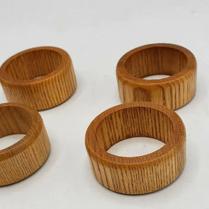 Juego de Anillos para Servilletas de Madera Ecológicos y Duraderos, Accesorios de Comedor Hechos a Mano para Decoración Sostenible del Hogar, Bodas y Fiestas - Product Image 1